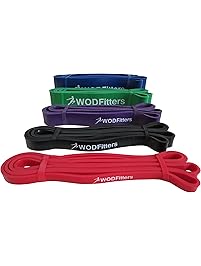 WODFitters Pull Up Assistance Bands - Stretch Resistance Band - Mobility Band - Powerlifting Bands - Extra Durable Top Rated Elastic Workout/Exercise Pull-Up Assist Bands - SINGLE BAND or SET