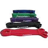 WODFitters Pull Up Assistance Bands - Stretch Resistance Band - Mobility Band - Powerlifting Bands - Extra Durable Elastic Workout/Exercise Pull-Up Assist Bands - SINGLE BAND or SET
