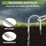 Graxury 12in Ground Stakes Kit 20 Pack Galvanized Steel J Hook Rebar Anchors view 3