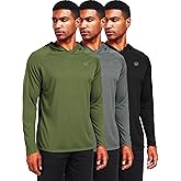 NELEUS Men's Workout Long Sleeve Running Shirts Mesh Fishing Hiking T-Shirts/Hooded