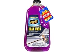 Meguiar's M43 Marine/RV Boat Wash, pH-Balanced Boat/RV Wash for Protecting Fiberglass and Gel Coat, Streak-Free Shine that Keeps Surfaces Clean and Protected, 64 Oz