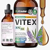 BIO KRAUTER® Vitex Chasteberry Supplement for Women & Menopause Support* - 4 Fl.Oz 56 Days of Supply - Pure Vegan Vitex Berry Tincture - Alcohol & Sugar Free, Non-GMO - Relaxation & Women's Wellness*