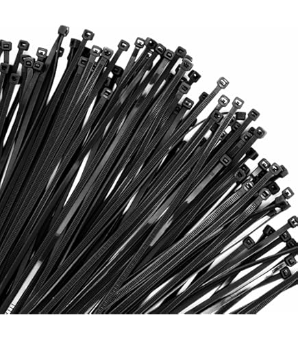 Fascette Cablaggio Professionali 8" X 0.30" - Resistenza 120 Libbre, 100pz Nero UV, Made In USA Fasce Stringicavo Nylon - Foto 8