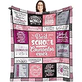 School Counselor Gifts - School Counselor Appreciation Gifts - Guidance Counselor Gifts for Women - Gifts for School Counselor on Retirement Birthday Soft Throw Blanket 60"X50"