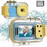 Batlofty Kids Camera Digital, Waterproof Camera for Toddlers, 1080P HD Video Toy Camera with 2.0”IPS Screen, 32GB SD Card, Si