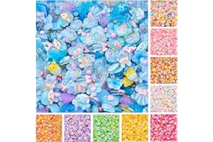 eswala Slime Charms for Slime,80pcs Decoden Cute Mini Resin Charms Bulk Kit, 3D Small FlatBack Charm for DIY Crafts Decoration Phone Case Making.Junk Case Charm for Junk Cases
