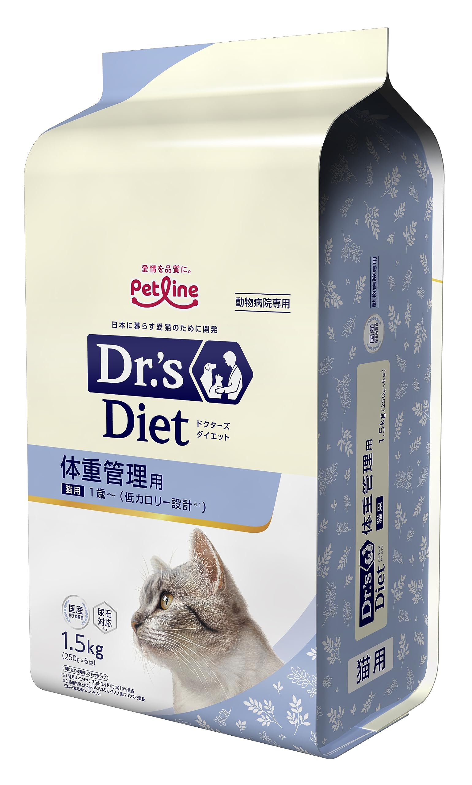 PETLINE ドクターズダイエット 猫用体重管理用理 1.5kg ペットラインの商品画像