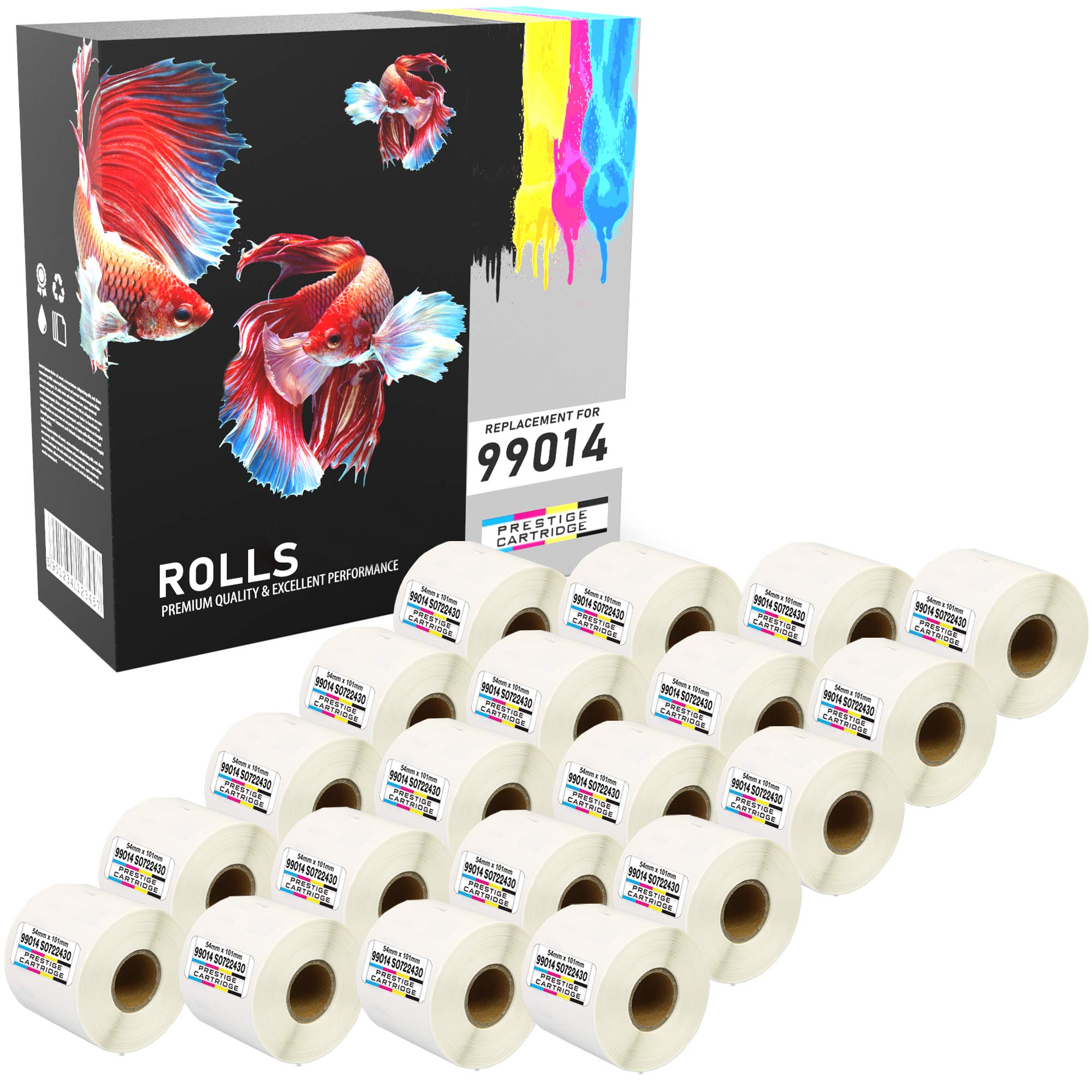20x Prestige Cartridge 54mm x 101mm Address Labels Compatible with 99014 (220 Labels per Roll)