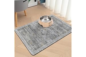 USNFHCAW Pet Food Mats for Floor, Absorbent Dog Mat for Food and Water Dispenser Mat, Dog Food Mat Quick Dry Cat Food Mat Pet Supplies