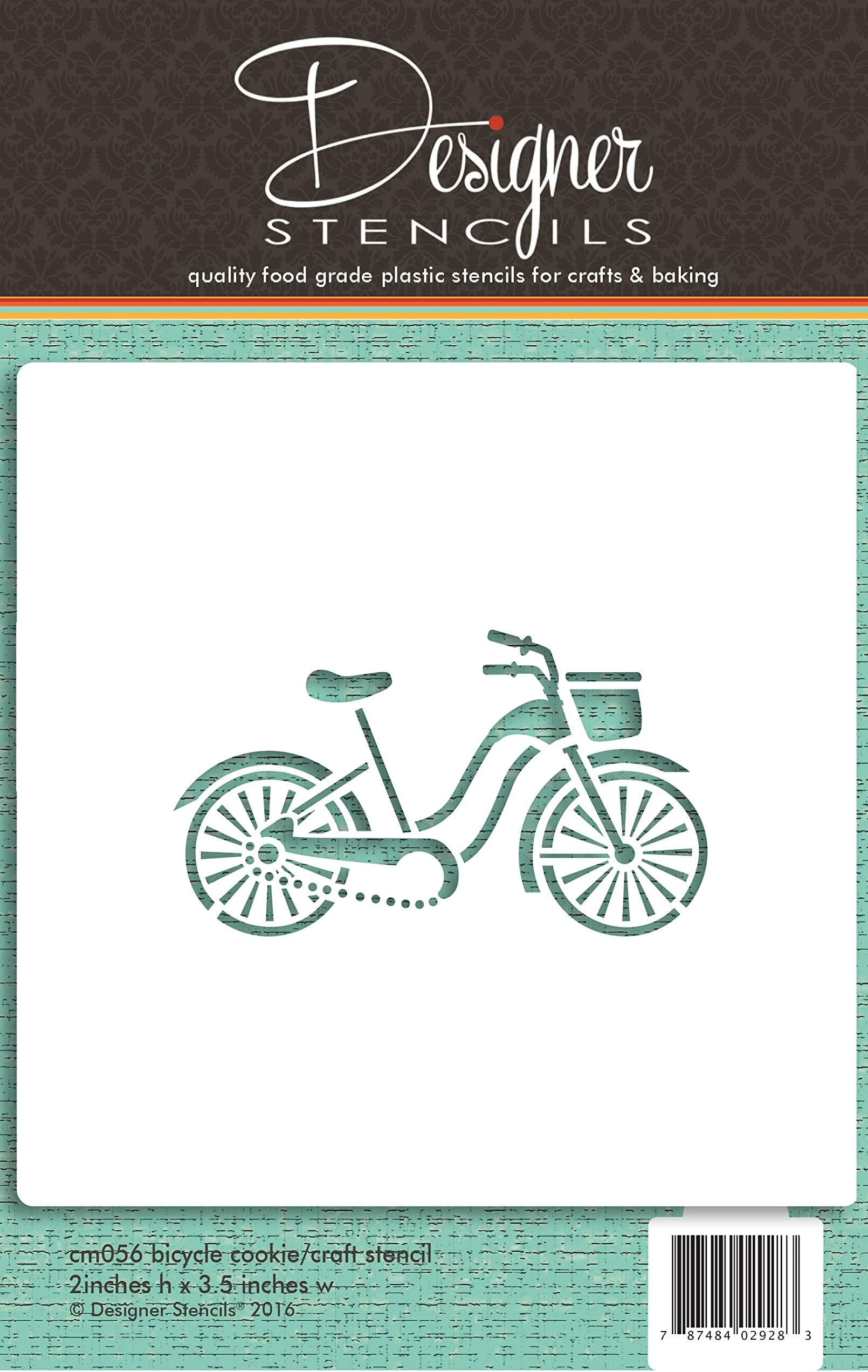 Bicycle Cookie and Craft Stencil CM056 by Designer Stencils