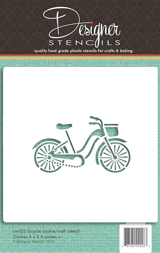 Amazon Com Bicycle Cookie And Craft Stencil Cm056 By Designer