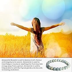 Amazonite Crystal Bead Bracelet – Healing Crystal