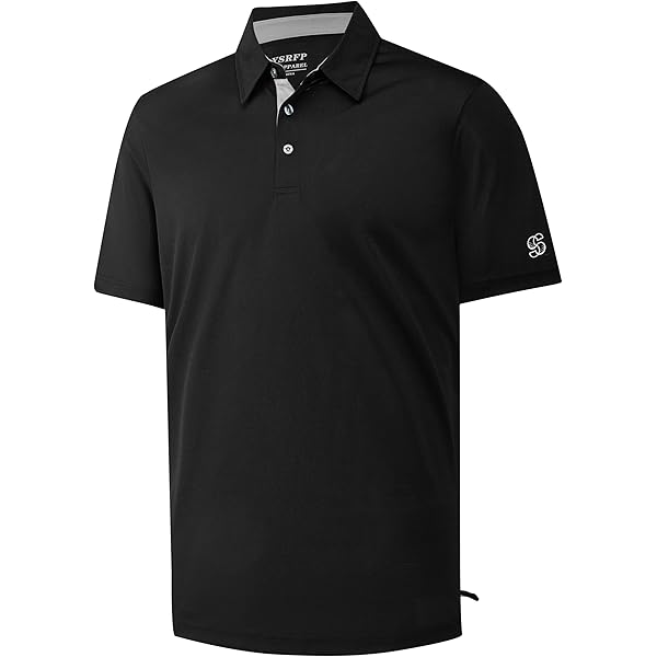 【LECOQ GOLF】 Men's Material Mix Performance T-Shirt/追跡付 Fabugi Men's Quick Dry Golf Polo Shirt Moisture Wicking