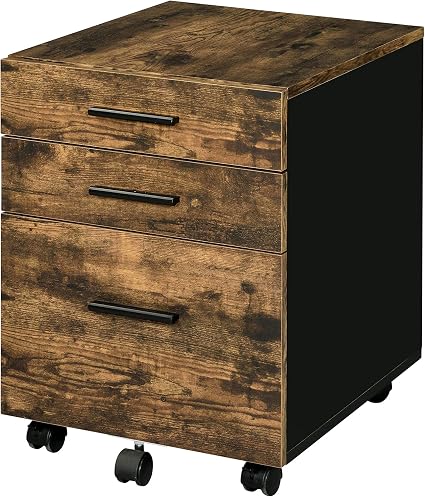 black wood file cabinet