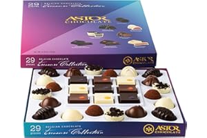 Gourmet Chocolate Truffles Gift Box, Astor Chocolate Treats Collection, 29 Assorted Belgian Chocolate Candy Gifts for for Her and Him with 8 Delectable Flavors, Kosher