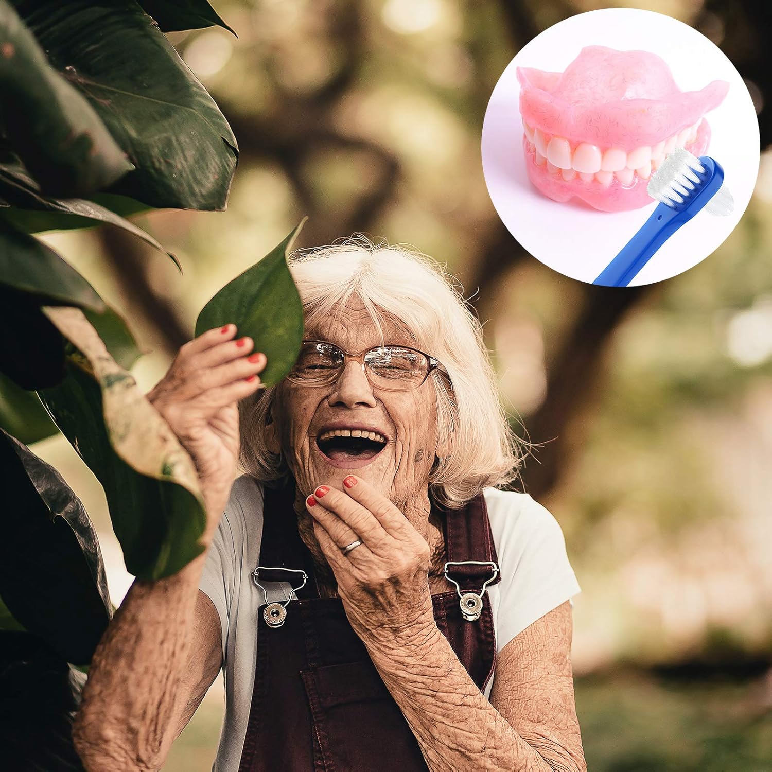 6 Pieces Denture Brush Dual Head Toothbrushes Hard Denture Cleaning Brush Denture Toothbrush Cleaning Brush False Teeth Brush Toothbrush for False Teeth Cleaning, 2 Colors : Beauty