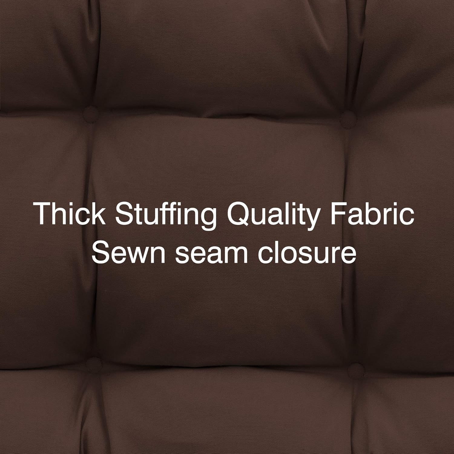 QILLOWAY Outdoor Seat/Back Chair Cushion Tufted Pillow, Spring/Summer Seasonal All Weather Replacement Cushions. (Coffee / Brown / Chocolate) : Garden & Outdoor