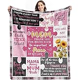 Gifts for Mom from Daughter Son - Mom Gifts for Birthday Mothers Day Valentines Day Christmas - Mothers Gift Ideas - 60"x50" Soft Flannel Blanket Anniversary Romantic Gift for Her Mama
