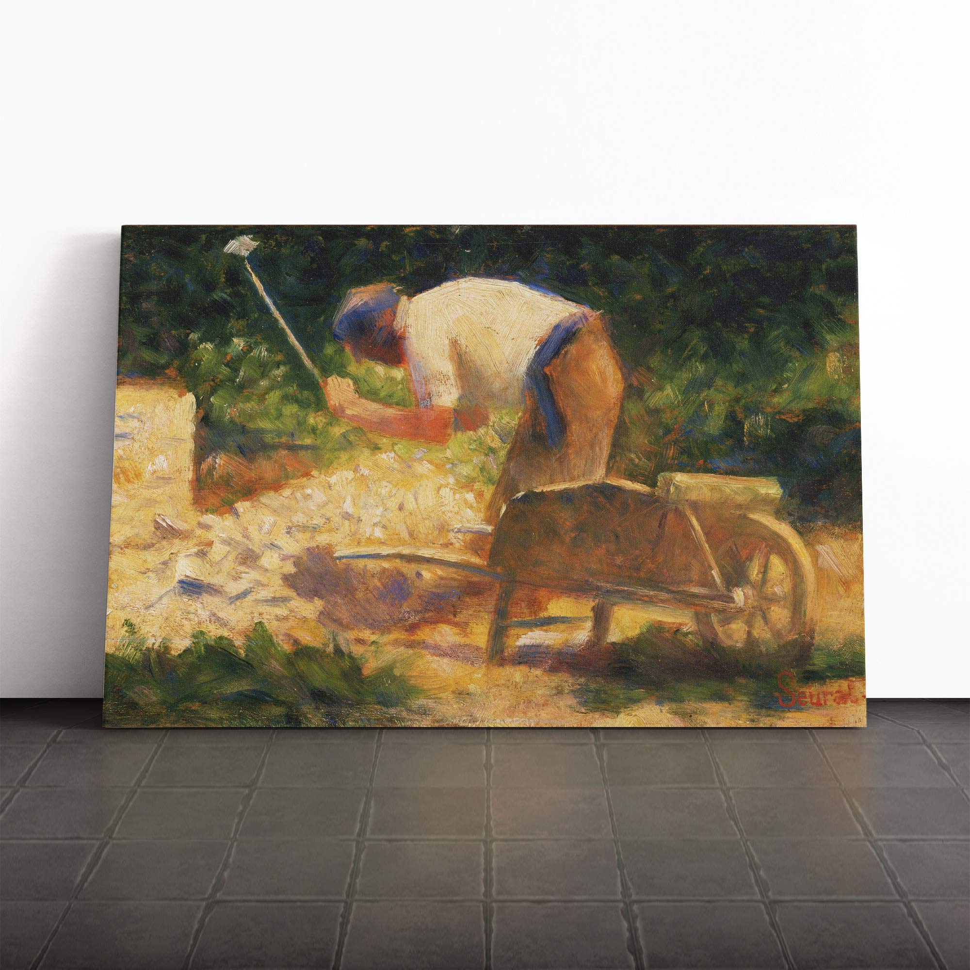 Georges-Pierre Seurat The Storm Breaker Canvas Print | Gallery Wrapped 30mm Frame Wall Art | 20x14 inches | Ready to Hang | Modern Picture | Living Room Bedroom Lounge Office