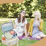 HSHRISH Large 10L Insulated Lunch Bag Women Waterproof Leakproof White view 3