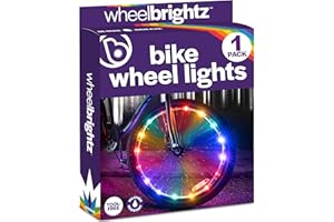 Brightz WheelBrightz LED Bike Wheel Lights - 2024 Edition with Superior Straps & LED-Weatherproof Shield! 14 Colors - Unmatch