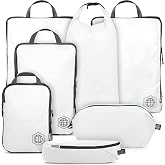 TRIPPED Travel Gear Large Compression Packing Cubes 7-Piece Set for Travel | Expandable Compression Bags for Organized Storage in Checked Luggage and Suitcases