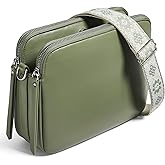 Yarnic Women Crossbody Bag Trendy Faux Leather Cross Body Purse Guiter Strap Shoulder Handbag Sling Anti-theft Zipper