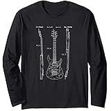 Vintage Patent Print 1997 Electric Semi Acoustic Guitar Gift Long Sleeve T-Shirt