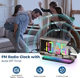 Sukeen Projection Alarm Clock 180° Rotatable Projector RGB Night Light FM Radio view 4