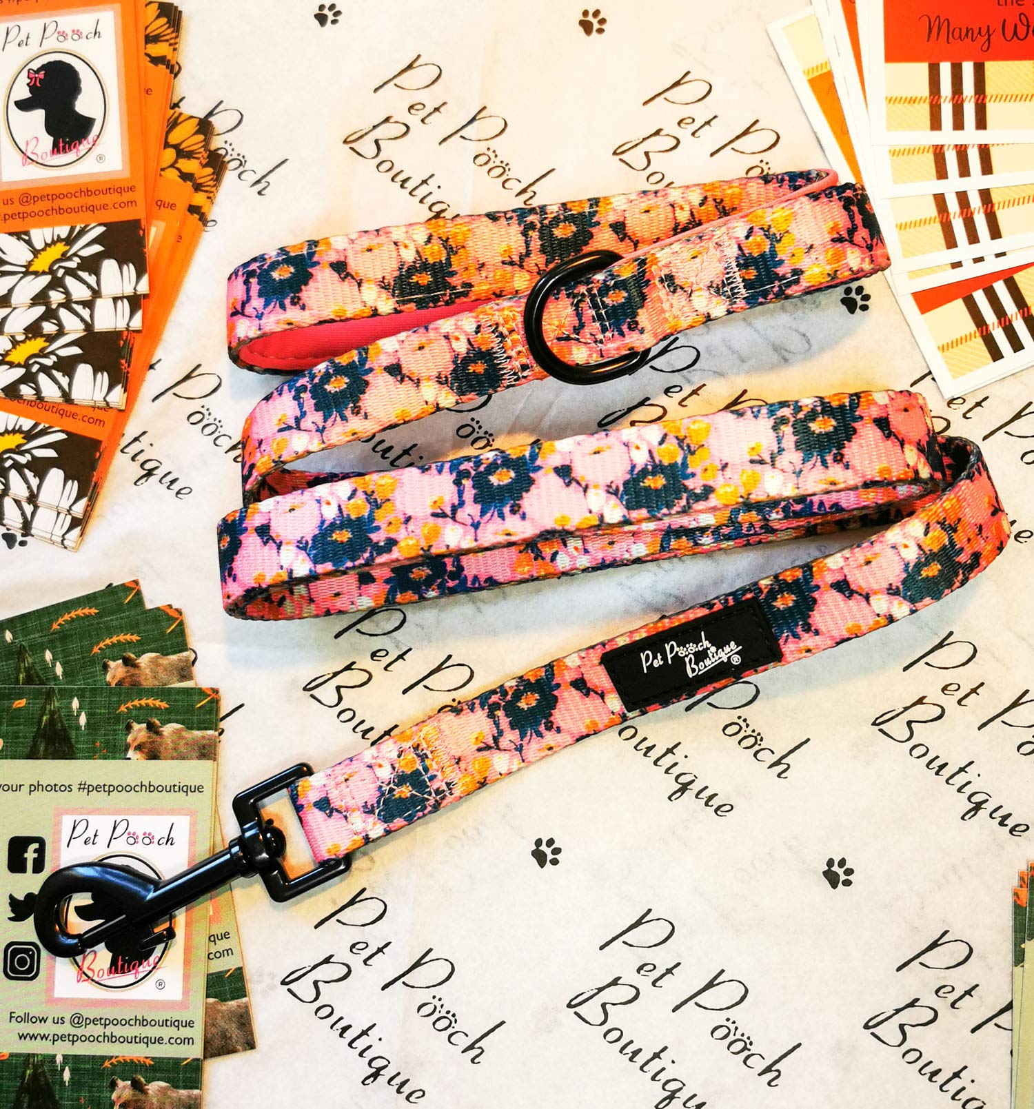 Pet Pooch Boutique Pink Indie Floral Dog Lead