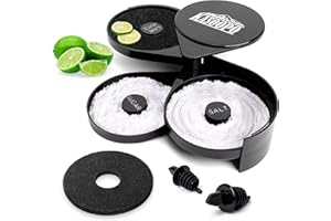 Kasoopo Margarita Salt Rimmer Set, Bartender Sugar Salt Rimmer, Bar Salt and Sugar Rimmer for Drrinks, Salt Rimmer for Cockta