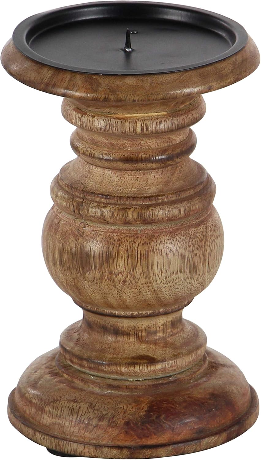 Deco 79 51536 Wood Candle Holder (Set of 3) 10", 8", 6" H: Home & Kitchen