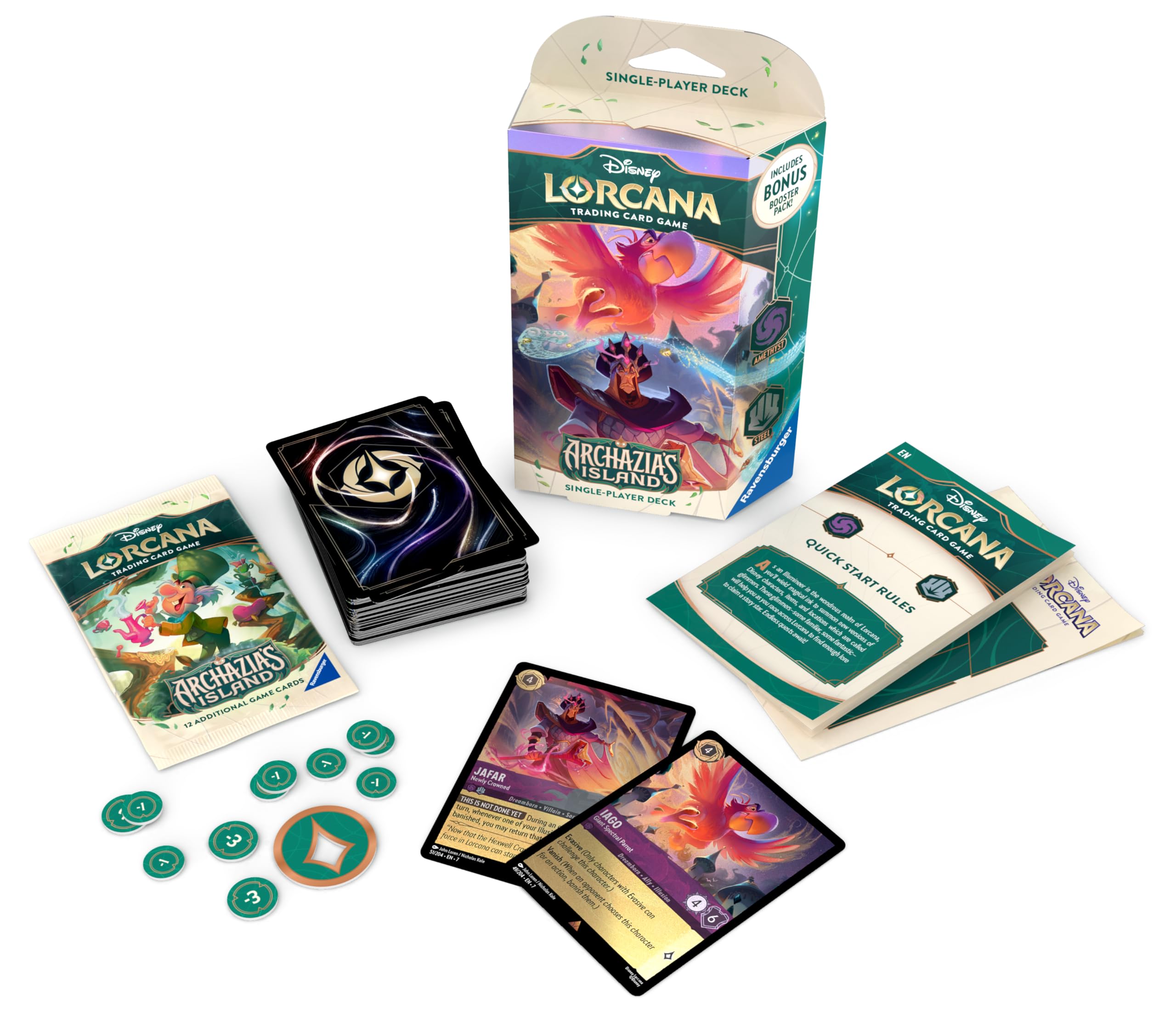 Ravensburger Disney Lorcana Trading Card Game for Adults and Kids Age 8 Years Up - Starter Deck A - Set 7: Archazia's Island - Collectable TCG