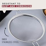 Fackelmann Initial Sieve Stainless Steel 20cm Fine Mesh with Rim Long Handle view 5