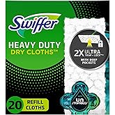 Swiffer Sweeper Heavy Duty Dry Multi-Surface Cloth Refills for Floor Sweeping and Cleaning, Unstopables Fresh Scent, 20 Count