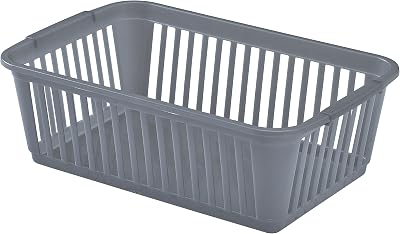 Whitefurze Handy Basket Silver 25 cm Brand Storage Beaded Basket
