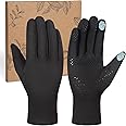 RIGWARL Cycling Gloves Lightweight Running Gloves, Touch Screen Driving Glove with Anti-Slip Strips, Riding Hiking Gloves Ski Glove Liners