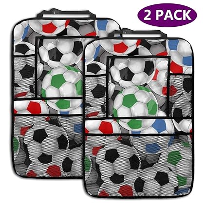 Sootot Balones de fútbol Coche Asiento Trasero Organizador Multi ...