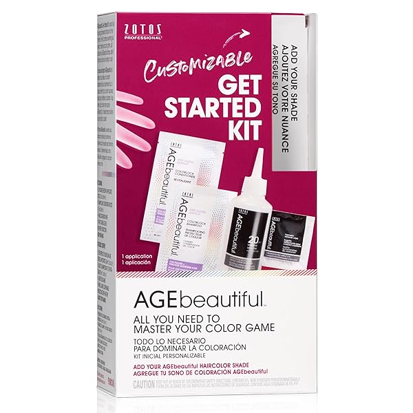 AGE BEAUTIFUL PERMANENT HAIR COLOR DYE LIQUI CREME STARTER KIT | DEVELOPER | APPLICATOR BOTTLE | SHAMPOO | CONDITIONER | GLOVES | SALON COLORING TOOLS