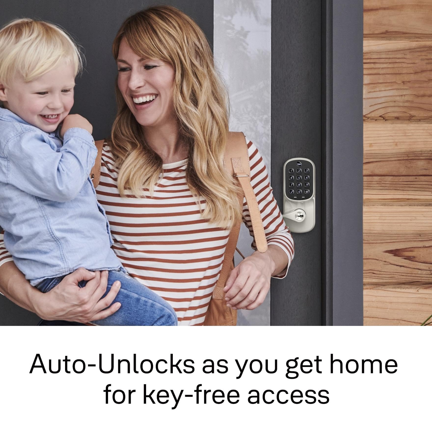 Yale Assure Lock with Wi-Fi – Satin Nickel Smart Lock for Front Door with Touchscreen Keypad, App Control, Backup Key, and Deadbolt – Secure Keyless Entry Door Lock, YRD226-CBA-619 - View 8