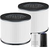 AP-T10FL Replacement Filter for HoMedics AP-T10-BK and AP-T10-WT Air Purifier, 360-Degree Efficient AP-T10 Filter, 2 Pack