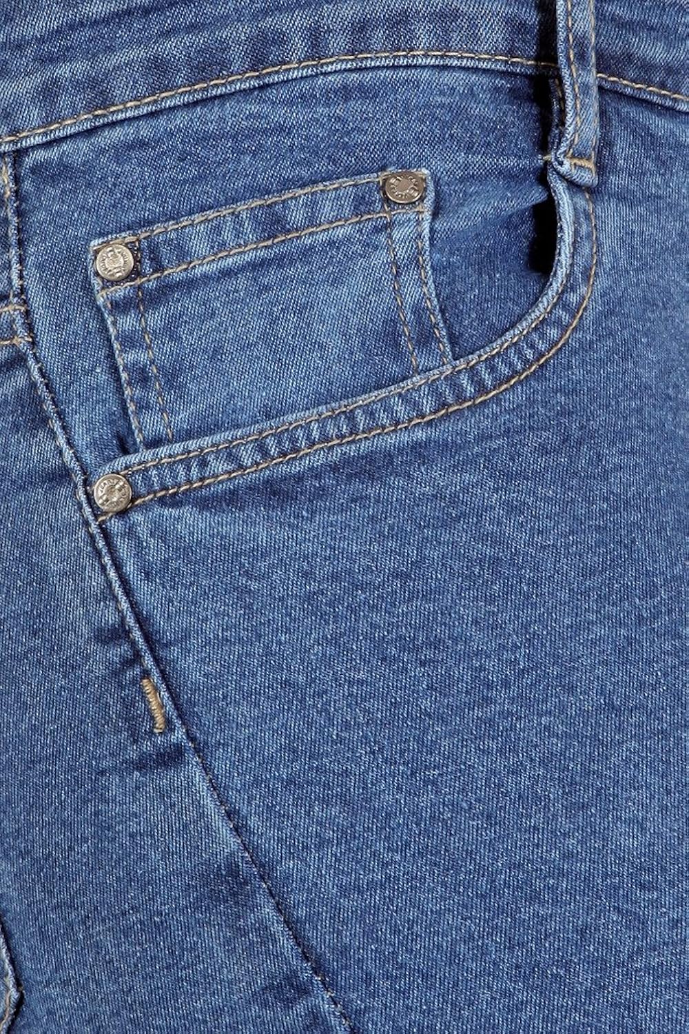 obeo womens slim fit streachable denim capri