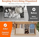 Lifewit 4 Pack Drawer Dividers 4in High Adjustable 13.5-22in Expanding view 8