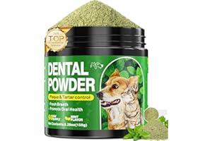 Eglagen Dog Dental Powder, Dog Teeth Cleaning Powder and Cat Breath Freshener, Reduces Plaque & Bad Breath Off Pet Dental Care Supplies Tartar Remover for Dogs & Cats(150g)
