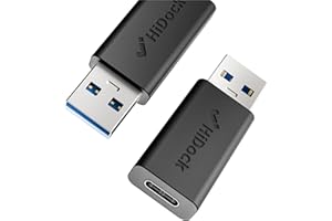 HiDock USB to USB C Adapter 2 Pack, USB 3.2 & 10Gbps, USB C Female to USB Male Adapter, SuperSpeed Data Sync & 3A Fast Charging Type C Converter Compatible with iPhone, Samsung Galaxy, Laptop, PC