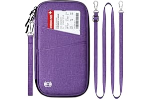 BKNOOU Passport Holder Family Rfid Blocking Travel Document Organizer,Travel Passport Wallet Waterproof Multiple Passport Holder for Traveling,Passport Organizer for Men Women