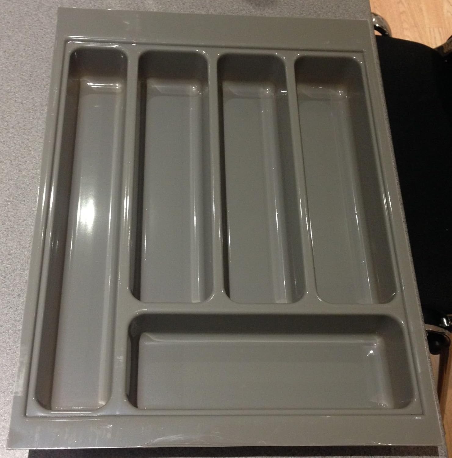 Blum Quality Grey Lay On Drawer Insert Cutlery Tray For 400mm Wide Drawer Amazon.co.uk Kitchen