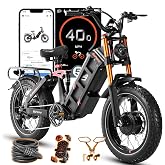 2026 eAhora Juliet Pro 2 Electric Bike for Adults, Peak 5400W Dual Motor, 43Mph, 60V 70Ah Battery for 220 Miles Range, 20" Fat Tires, APP, Commuting &amp; Delivery