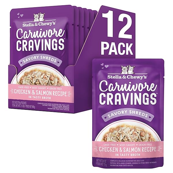 STELLA & CHEWY’S CARNIVORE CRAVINGS WET CAT FOOD...