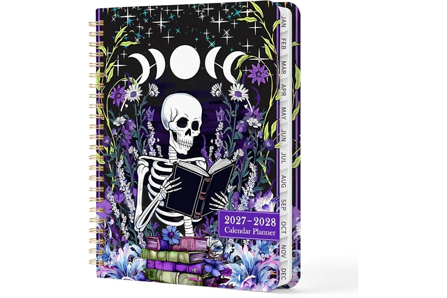 2027 Planner Weekly & Monthly, 6.3" x 8.5", Jan 1 2027 – Jan 2 2028 | A5 planner, Durable Twin-Wire Binding,Laminated Tabs, S
